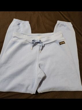 Womens 3X Calvin Klein Pale Blue Drawstring Joggers
